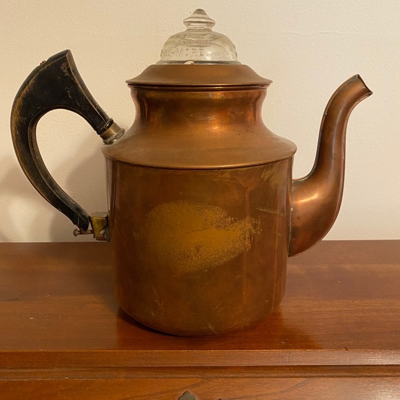 Accents Vintage Copper Coffee Pot With Perk Lid Poshmark